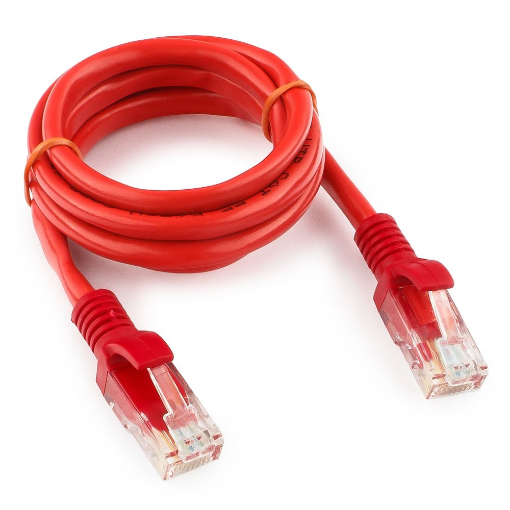 Патч-корд UTP Cablexpert PP12-1M/R кат.5e, 1м, литой, көпжильді (қызыл)