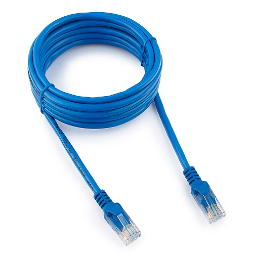 Патч-корд UTP Cablexpert PP12-3M/B кат.5e, 3м, литой, многожильный (көк)