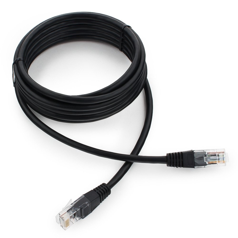 Патч-корд UTP Cablexpert PP12-3M/BK 5e, 3м, литой, көпжильді (қара)