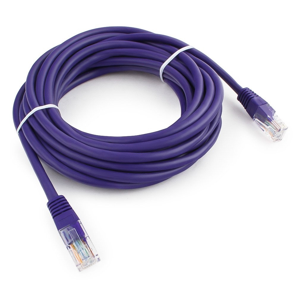 Патч-корд UTP Cablexpert PP12-5M/V кат.5e, 5м, литой, көп талшықты (күлгін)