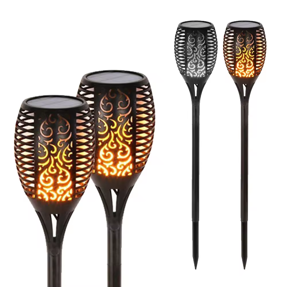 12LED Torch Lights Dancing Flames Lamp ABS IP65 Waterproof Outdoor Lawn Led Solar Flame Light