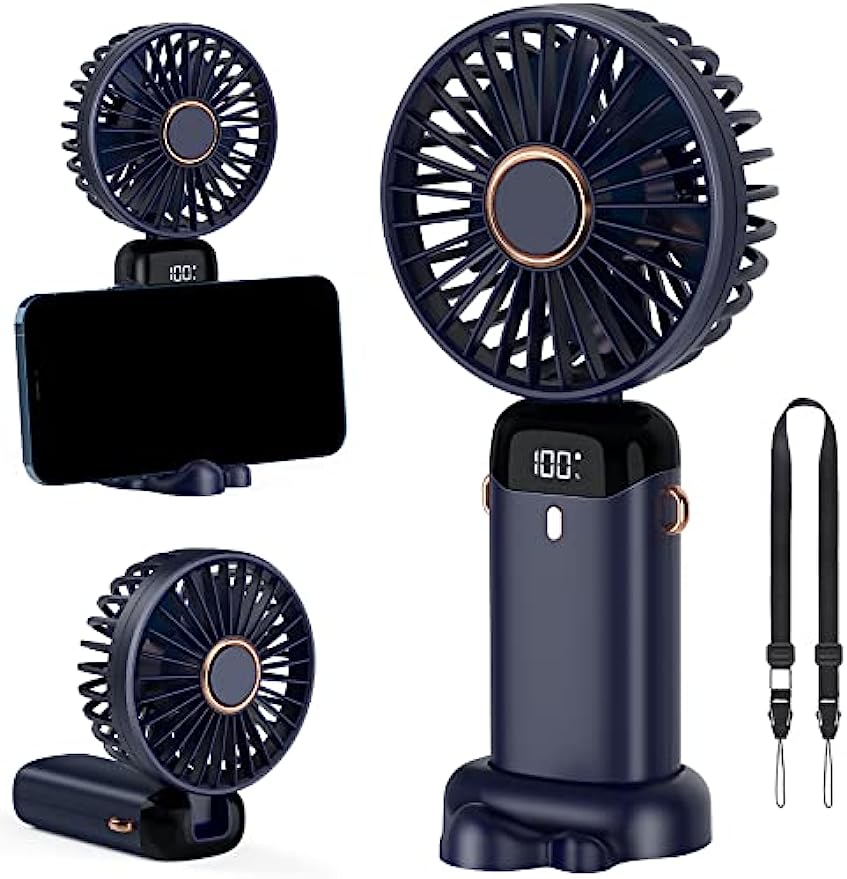 2025 New USB Handheld Fan Mini Portable Charging Foldable Plastic Electric Fan for Office & Student Car Outdoor Use Perfect Gift