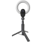 LORGAR LORGAR Circulus 910, Streaming web camera, 5MP 2592X1944 max resolution, up to 60fps, 1/2.8", Sony STARVIS CMOS image sensor, full glass lens, 5.5'' built-in ring light (1700-14 000K), foldable tripod, auto focus, dual microphones with AI noise reduction, USB Type C, size: 470*133*115mm, 0.525kg, black+white