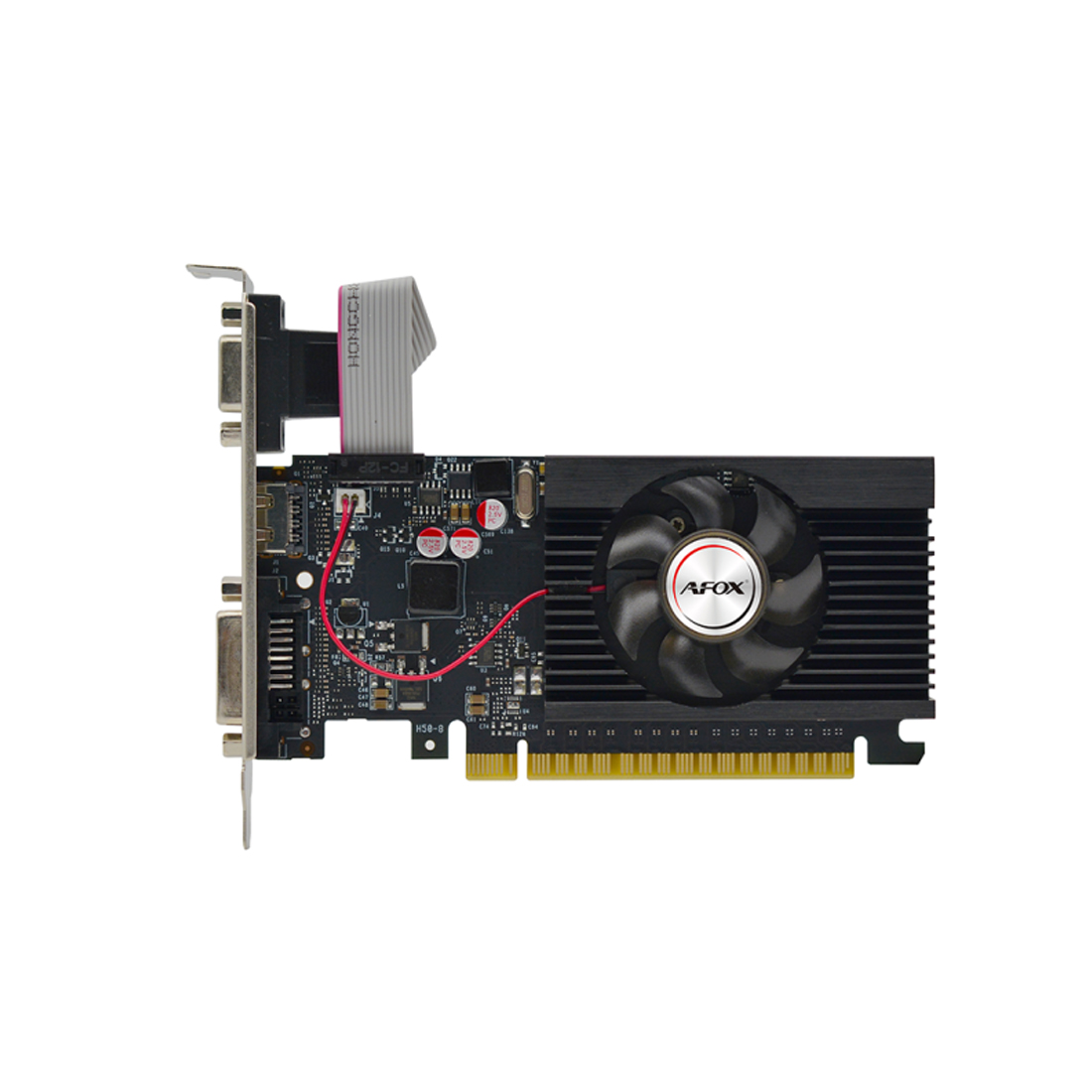 Видеокарта, AFOX, GT710 2GB D3 LP Single Fan (4897033780520), AF710-2048D3L5-V3, DDR3, 64bit, HDMI, DVI, VGA, 146*70*22 мм, Цветная коробка