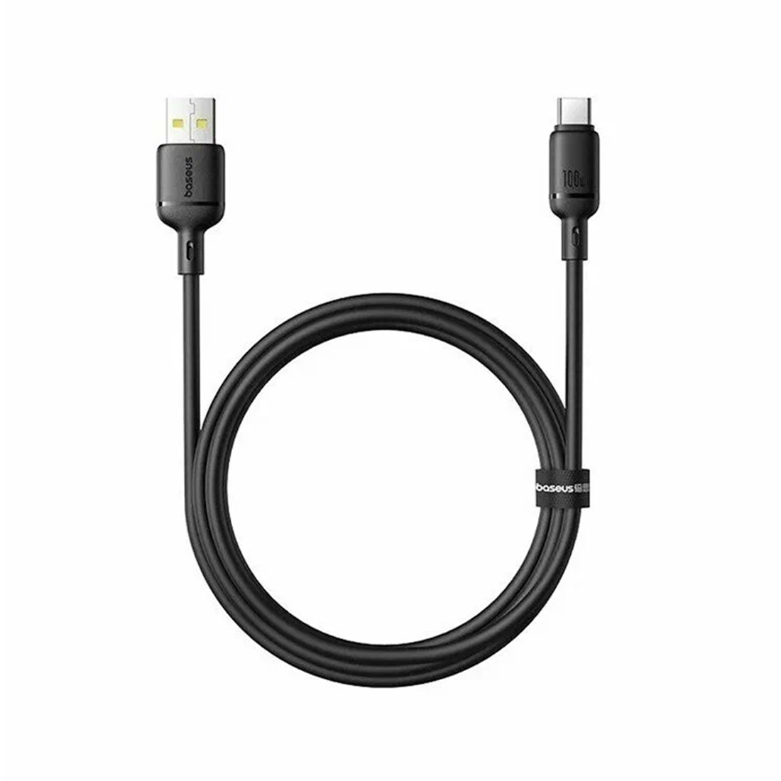 Интерфейсный кабель, Baseus, Silky (P10377703113-01), USB to Type-C, 100W, 2m, Черный