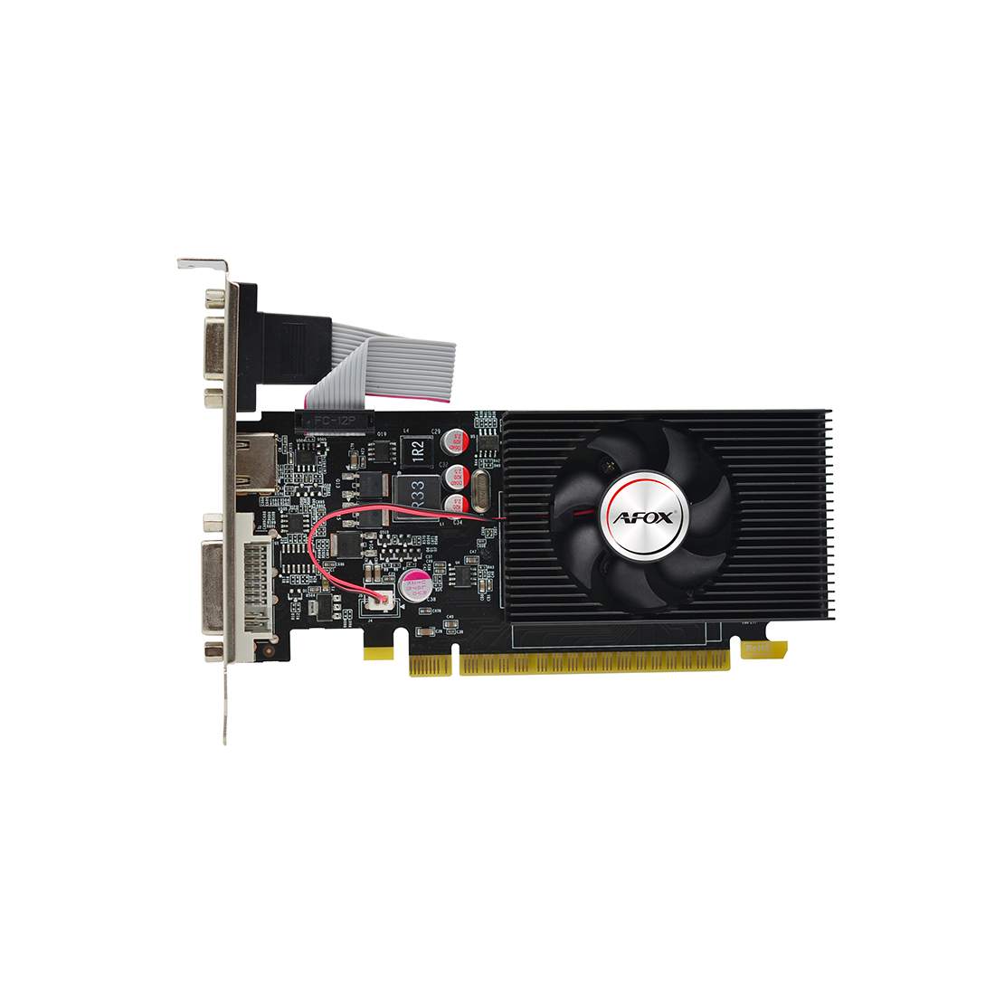 Видеокарта, AFOX, GT730 2GB D3 LP Single Fan (4897033780766), AF730-2048D3L6, DDR3, 128bit, HDMI, DVI, VGA, 150*70*19 мм, Цветная коробка