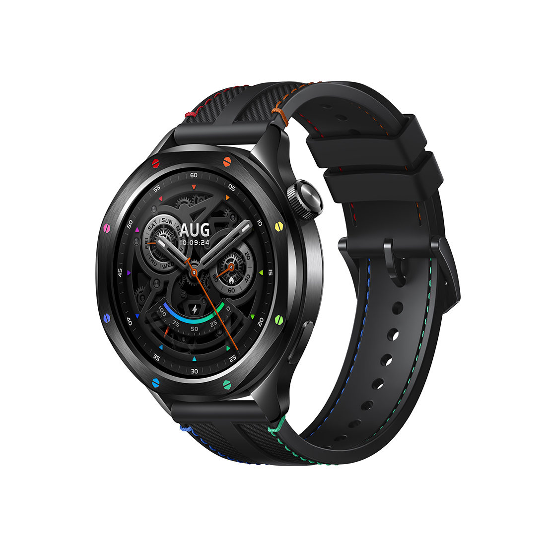 Смарт часы, Xiaomi, Watch S4, M2425W1 / BHR9199GL, Дисплей 1.43" AMOLED, Разрешение 466 x 466, Водонепроницаемые (5 АТМ), GPS+GLONASS, Galileo, BDS, QZSS, Батарея 486 мАч, Радужный