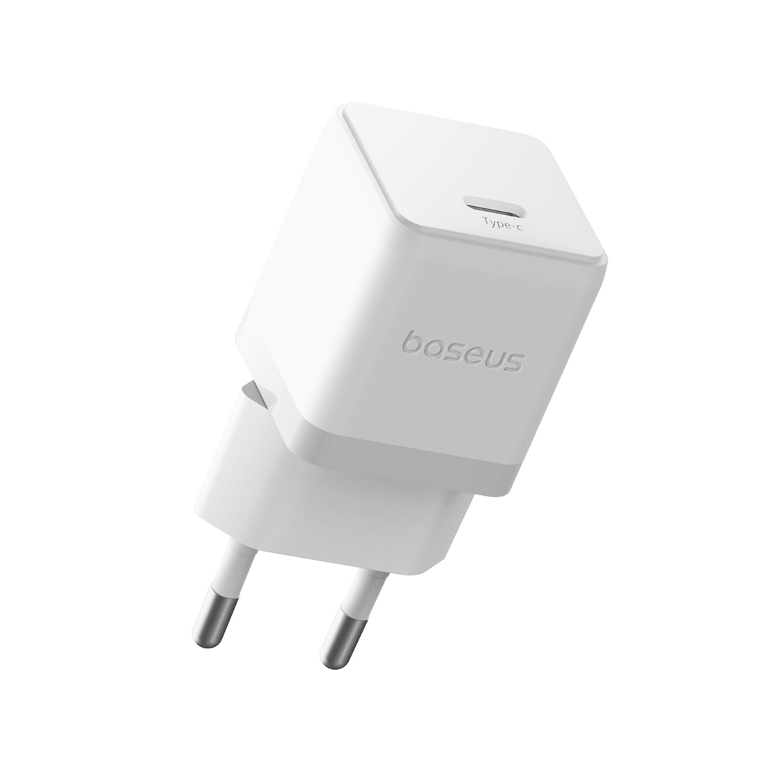 Адаптер питания, Baseus, Palm 1C, P10111605213-00, 30 Вт, 1USB-C, 5В3А / 9В3А / 12В2,5А / 15В2А / 20В1,5А, PD 3.0, QC 3.0, PPS, 100–240В~, 50/60Гц, 0,8А, 54,63131 мм, 48,1 г, EU, Moon White, Белый