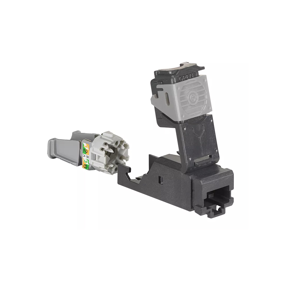 Коннектор телекоммуникационный высокой плотности RJ 45, Legrand, 033753, cat 5e.(6 шт в уп.).