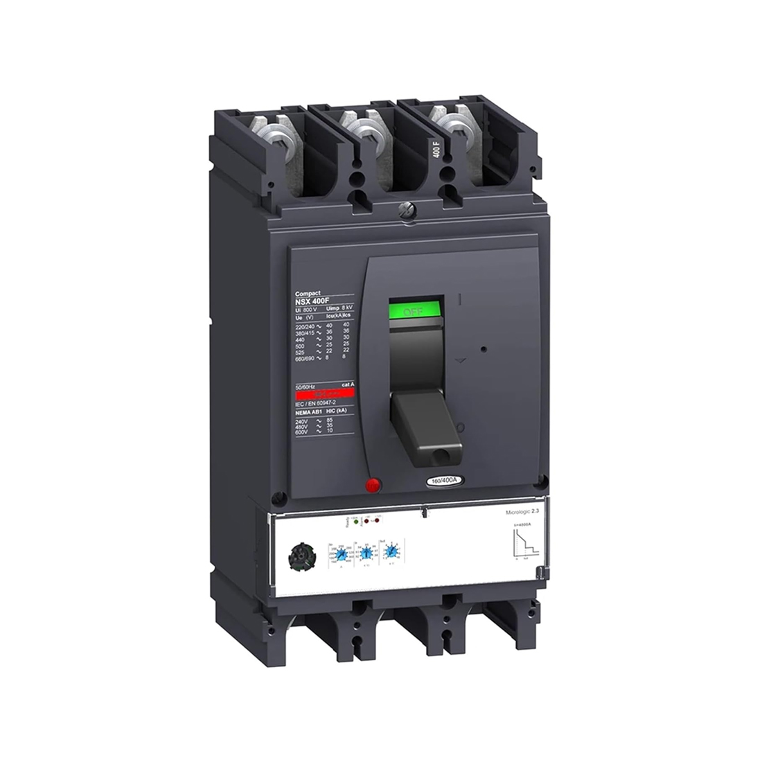 Автоматический выключатель, SE, LV432676, NSX400F 3P 400A с эл.расц. Micrologic 2.3 36кА