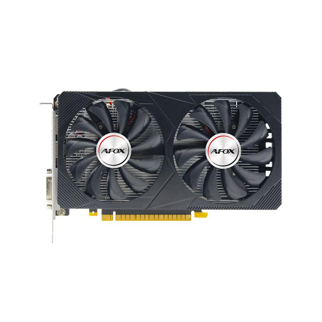 Видеокарта, AFOX, GTX1050 4GB D5 Dual Fan (4897033787888), AF1050-4096D5H4-V2, GDDR5, 128bit, DP, HDMI, DVI, 216*112*41 мм, Цветная коробка
