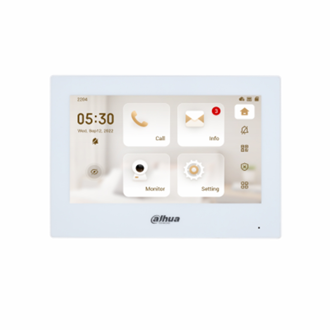 Монитор, Dahua, DHI-VTH2621G-P, монитор видеодомофона IP 7 дюймовый, ёмкостной сенсорный экран.