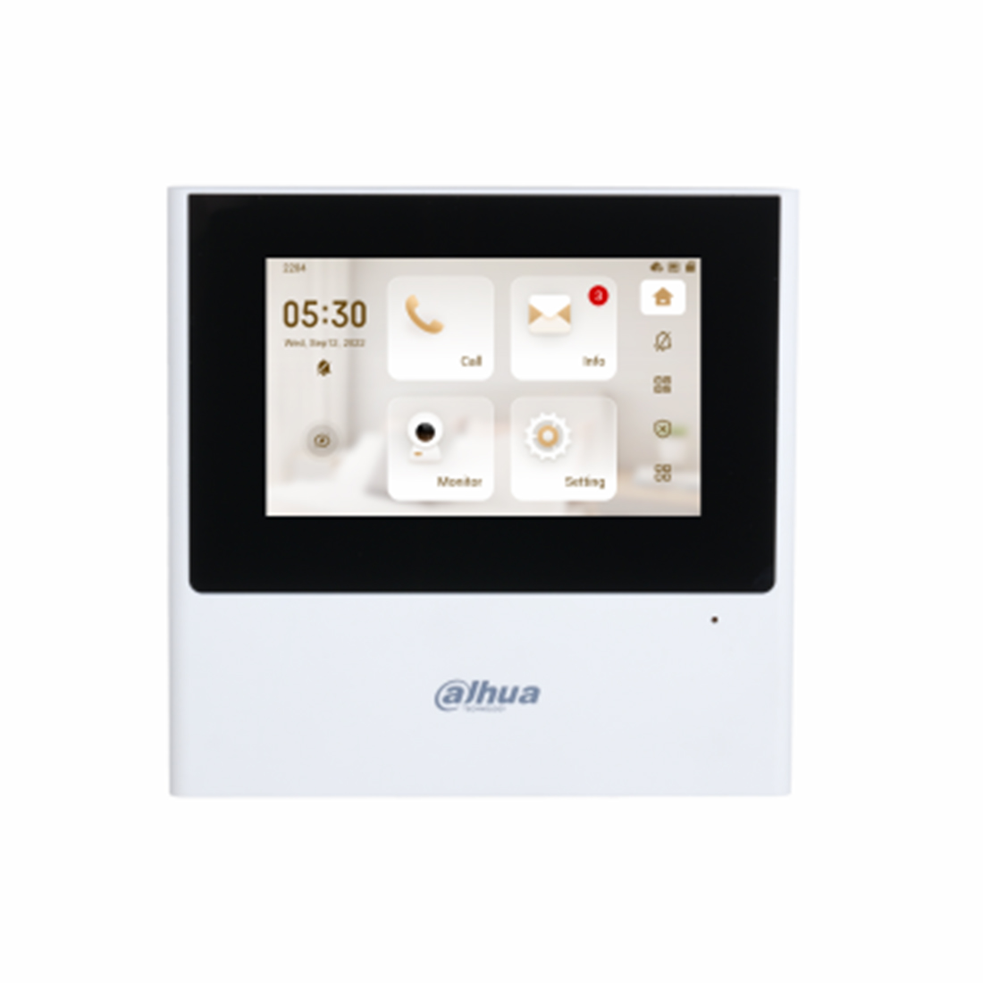 Монитор, Dahua, DHI-VTH2611L-WP, 4.3" монитор видеодомофона IP, ёмкостной сенсорный экран