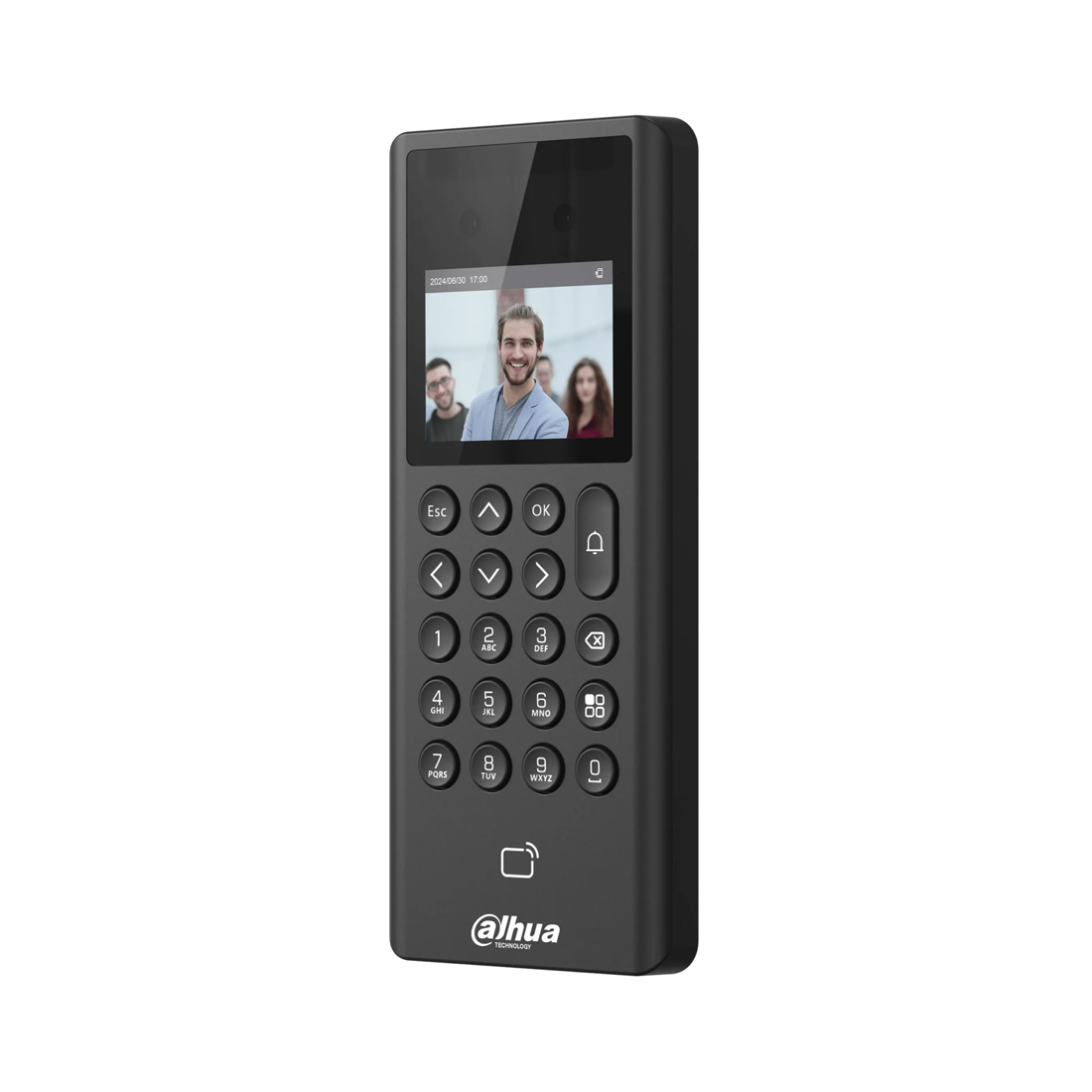 Контроллер доступа, Dahua, DHI-ASI3203E-W (12В), Контроллер доступа Dahua с функцией распознавания лиц, Однодверный, 2 Мп, DWDR, Wi-Fi, Mifare(13,56 МГц)