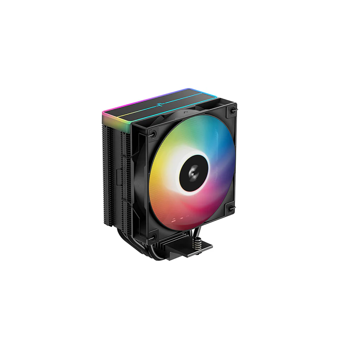 Кулер для процессора, Deepcool, AG400 BK ARGB V2 R-AG400-BKAMMN-GJD, Intel 1851/1700/1200/115х и AMD AM5/AM4, 220W, 120мм ARGB, 500- 2100±10% об/м, 75,89CFM, 31.6dB(A), 4pin, 125х92х154мм, Чёрный