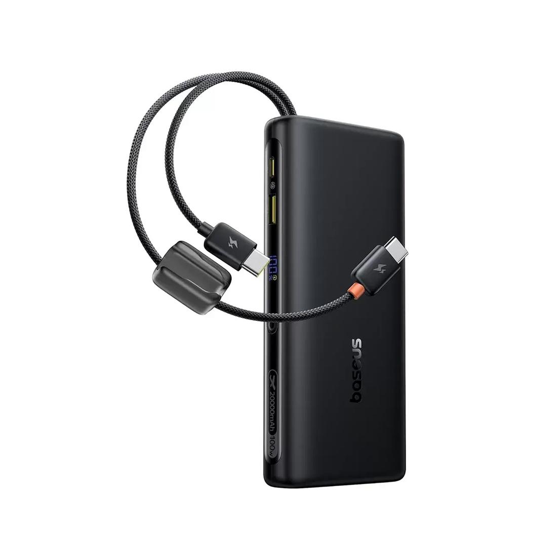 Портативный внешний аккумулятор, Baseus, EnerFill FC41 (E0028P00), Digital Display, With Dual Built-in USB-C Cables. 10000mAh, 67W, Чёрный