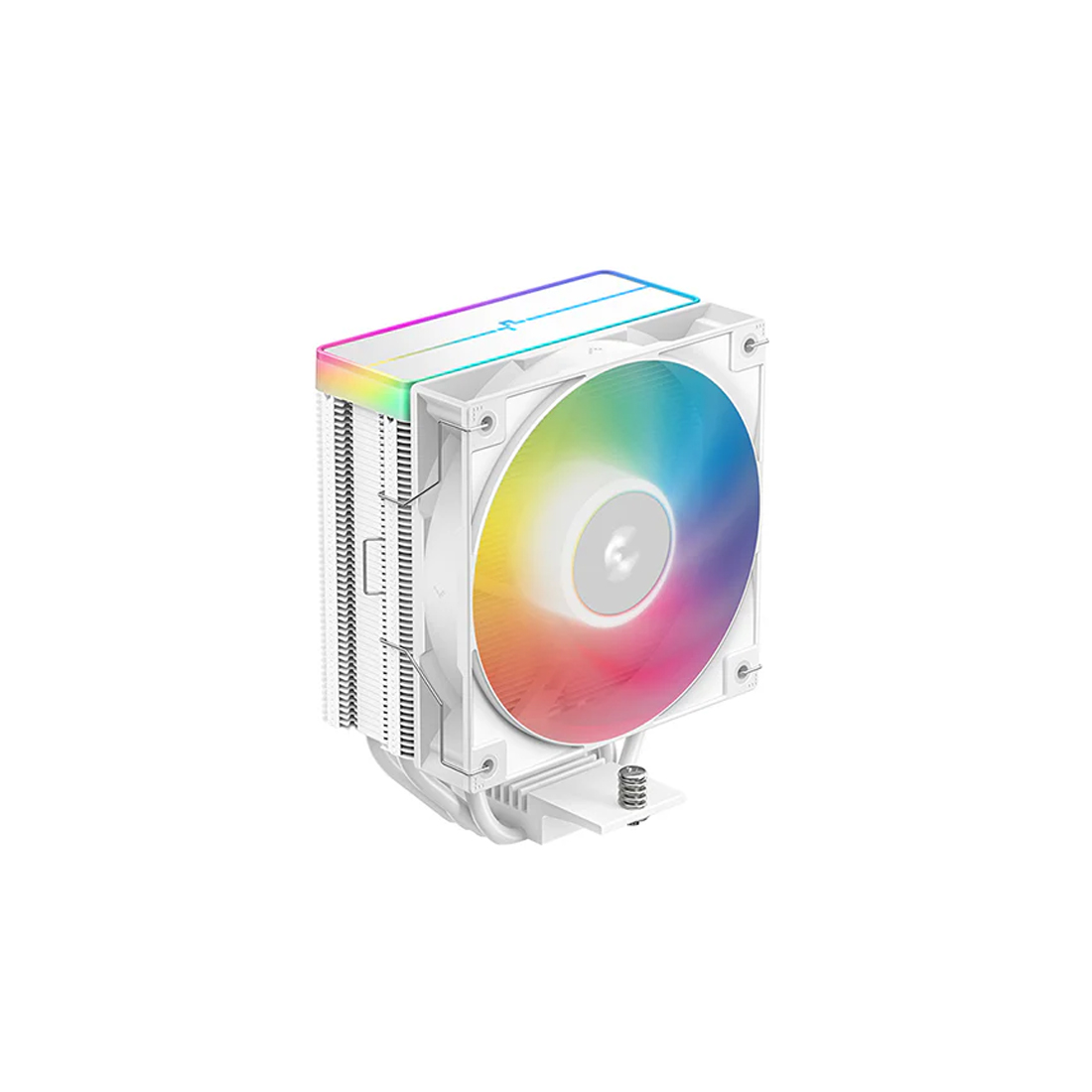 Кулер для процессора, Deepcool, AG400 WH ARGB V2 R-AG400-WHAMMN-GJD, Intel 1851/1700/1200/115х и AMD AM5/AM4, 220W, 120мм ARGB, 500- 2100±10% об/м, 75,89CFM, 31.6dB(A), 4pin, 125х92х154мм, Белый