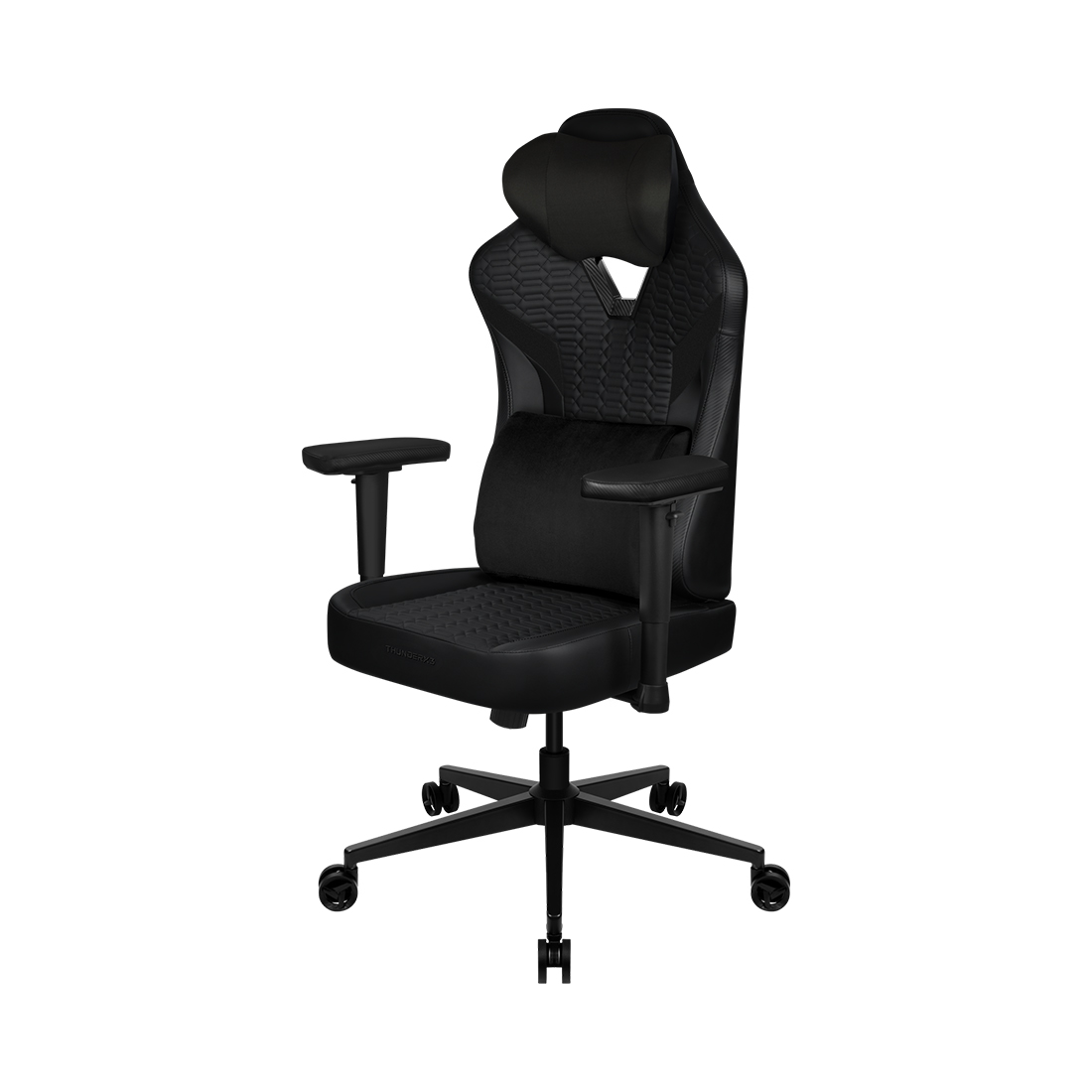 Игровое компьютерное кресло, ThunderX3, EAZE-Racer Black-V2, (Ш)70*(Г)50*(В)129(139) см, Чёрный