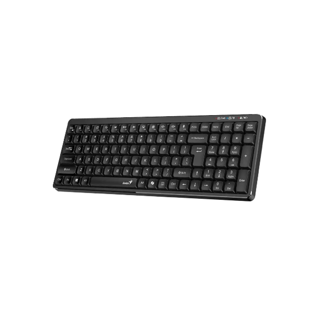 Клавиатура, Genius, LuxeMate Q7100BT, Bluetooth 5.3, 2.4 ГГц, Мембранная, Slim, Рус/Англ, Copilot, AAA x 2, Пластик, Чёрный