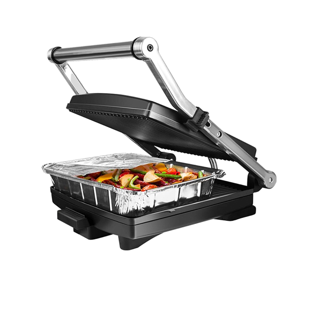 Гриль, Redmond, SteakMaster RGM-M800, Мощность 1800 Вт, Ручной режим, Механическое управление, Антипригарное покрытие, Черный/сталь
