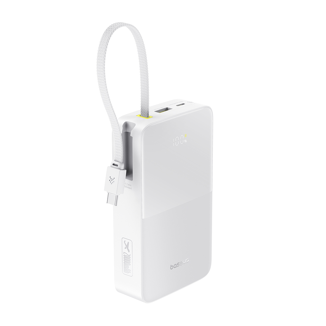 Портативный внешний аккумулятор, Baseus, EnerFill FC51 Bipow2 Pro (E0027700), 20000mAh, 22.5W,Белый