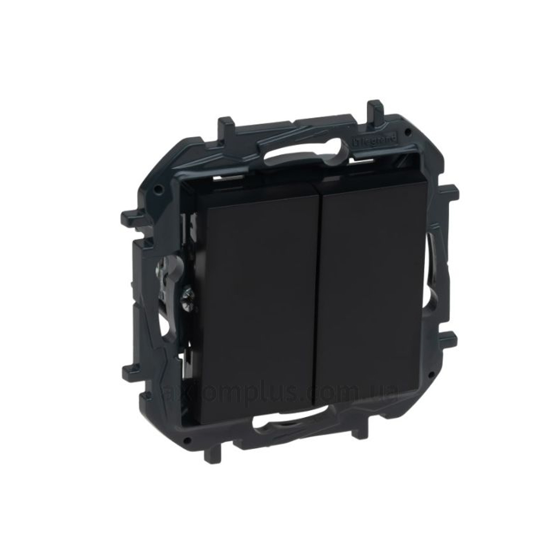 Переключатель двухклавишный крестовой, Legrand Niloe Step, 863508B, 10А авт.кл. Чёрный new