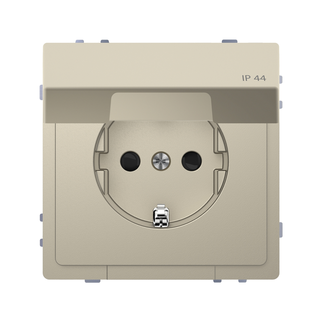 Розетка мех-м, MERTEN, MTN2314-6033, D-Life 16А с крышкой IP44 сахара