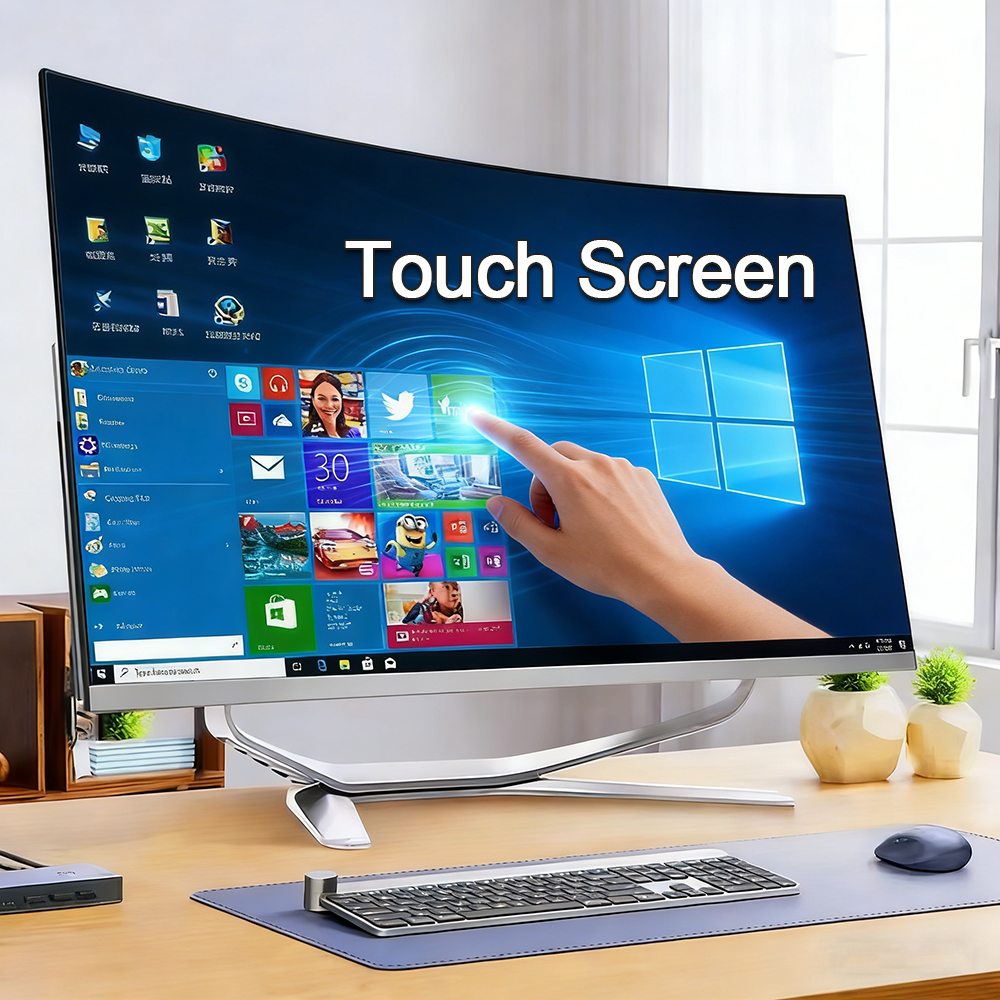 New Technology 24inch Curved Core I7 I5 I3 16GB DDR4 Touch Screen All in One Computer Business Usage