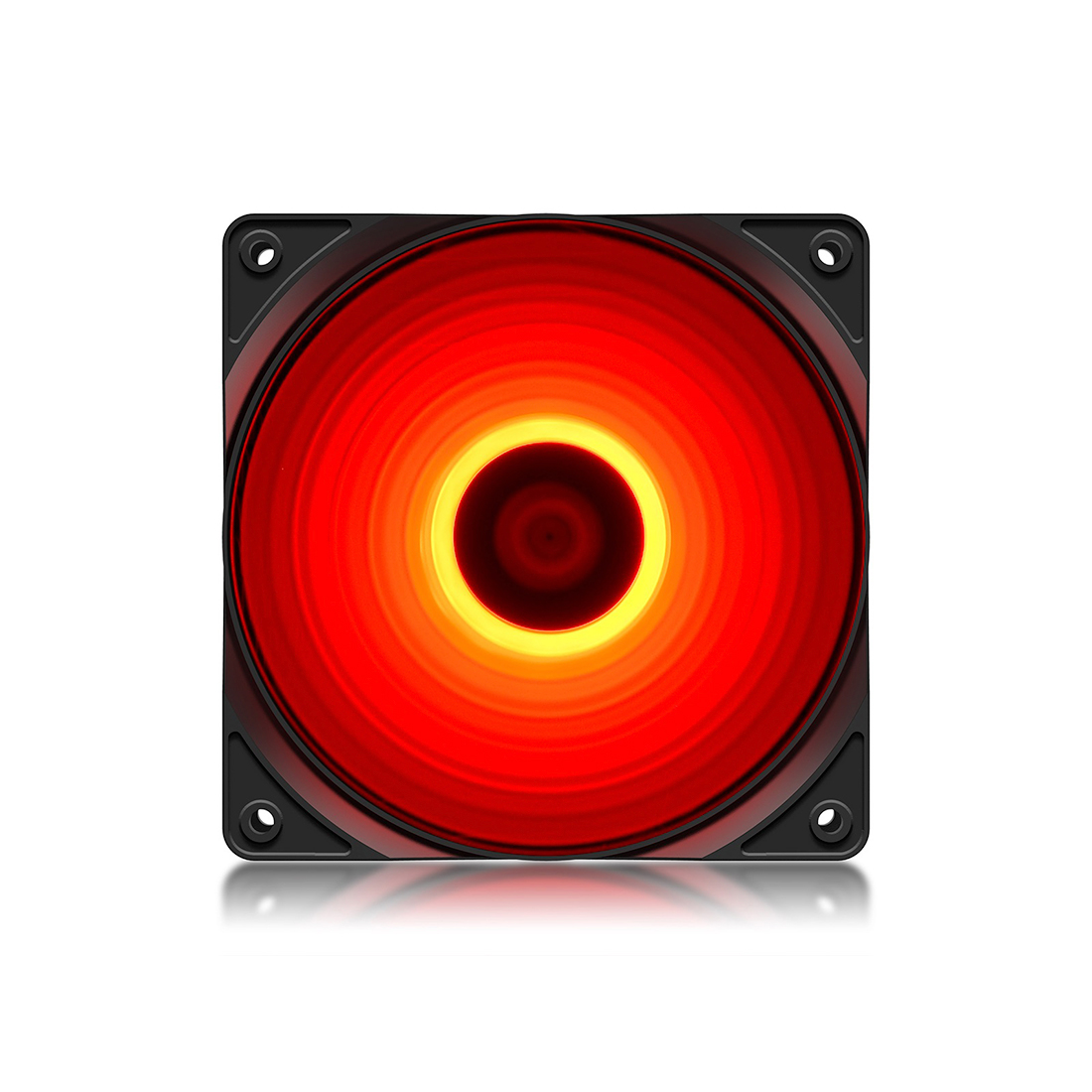 Кулер для компьютерного корпуса, Deepcool, RF 120R, DP-FLED-RF120-RD, 120мм Red Led, 1300±10%об.мин, 48.9CFM, 21.9dB(A), Molex/3pin, 120х120х25мм, Чёрный