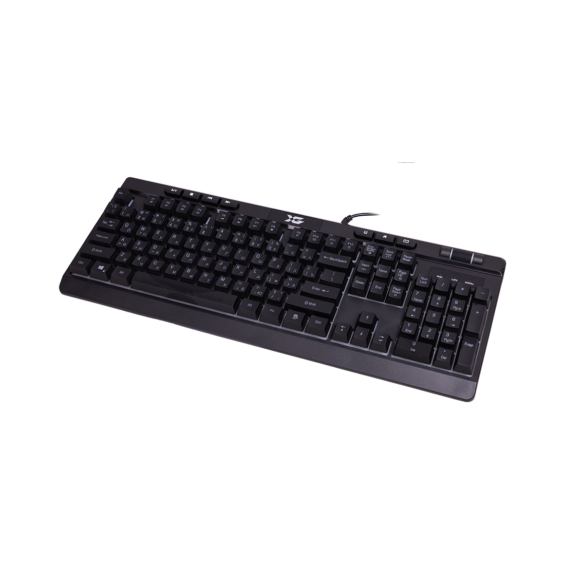 Клавиатура, XG, Steel Shadow, Игровая, USB, Кол-во стандартных клавиш 104, RGB, Длина кабеля 1,5 метра, Анг/Рус, Чёрный