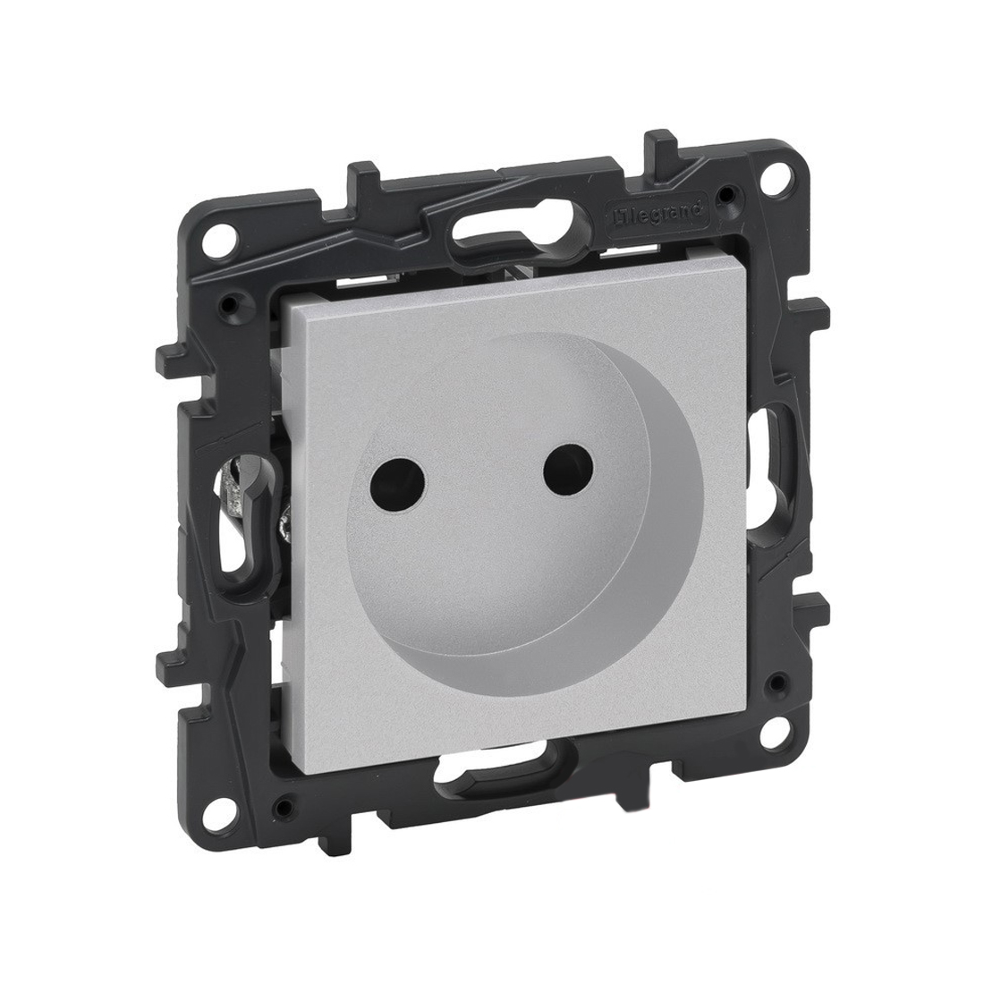 Розетка 2К, Legrand Niloe Step, 863319, 16А 250 В с з/ш винт. кл. Алюминий