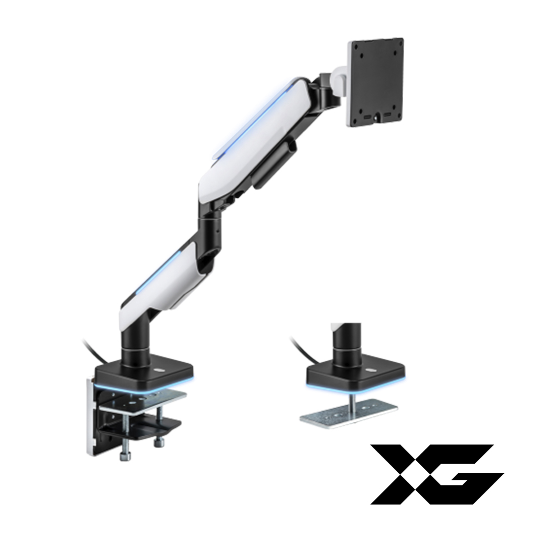 Настольный кронштейн с газлифтом XG MGG-1749 белый для мониторов 17"-49"