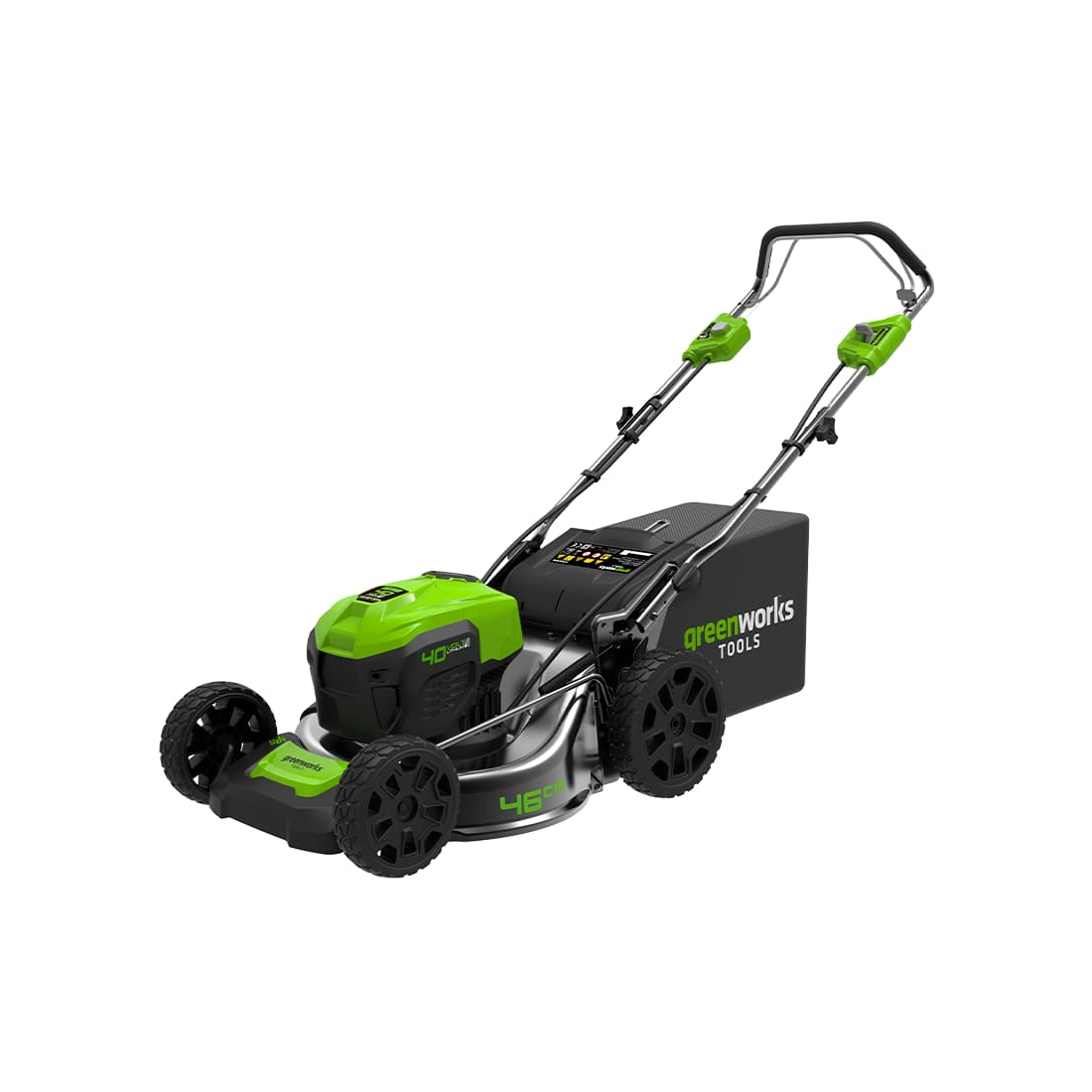 Газонокосилка аккумуляторная Greenworks 2506807UB 40V 46см самоходная бесщеточная с 1хАКБ 4 Ач и ЗУ