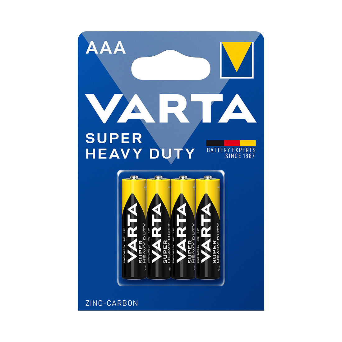 Батарейка, VARTA, R03P Superlife (Super Heavy Duty) , AAA, 1.5 V, 4 шт., в блистере