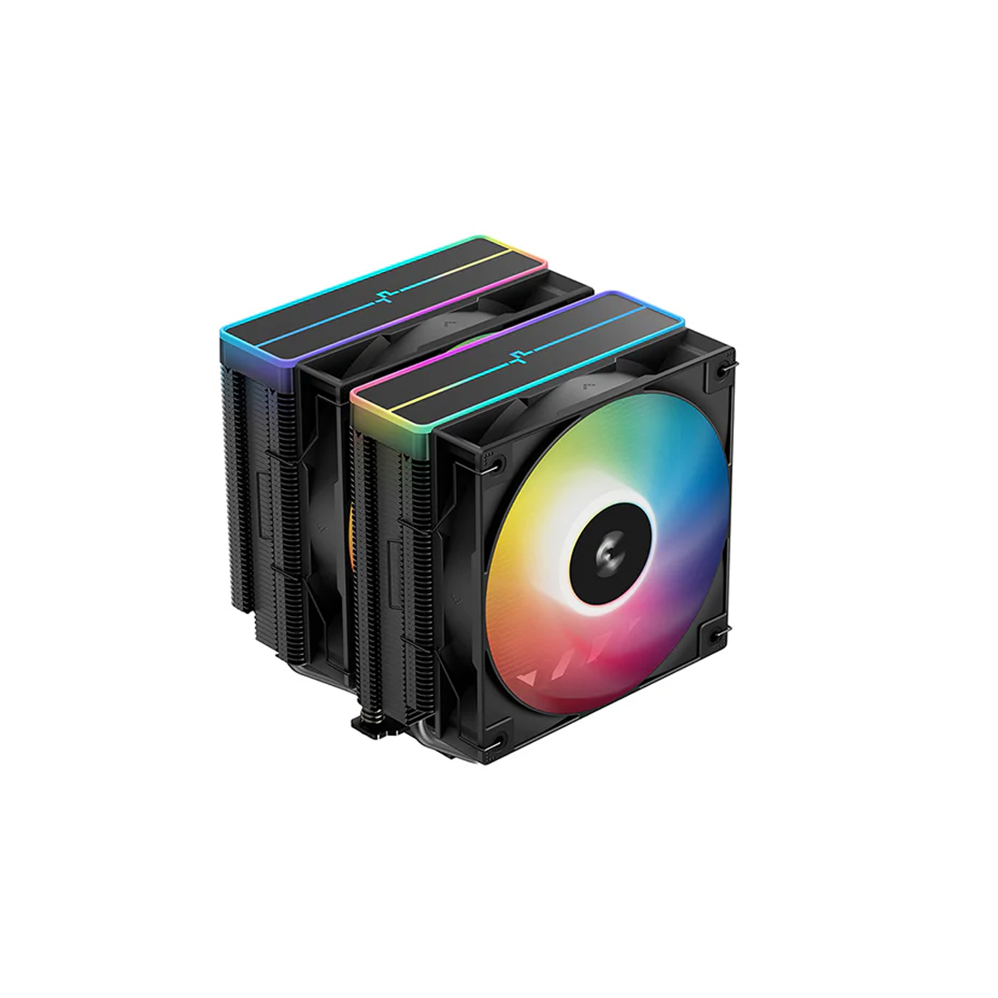 Кулер для процессора, Deepcool, AG620 BK ARGB V2 R-AG620-BKAMMN-GJD, Intel 1851/1700/1200/115х и AMD AM5/AM4, 260W, 2*120мм ARGB, 300-1950±10%/об/м, 67.88CFM, 29.4 dB(A), 4pin, 129х136х161мм, Чёрный