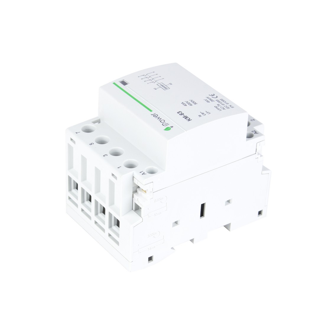 Контактор модульный iPower КМ-63 4Р 63А АС 220-240V