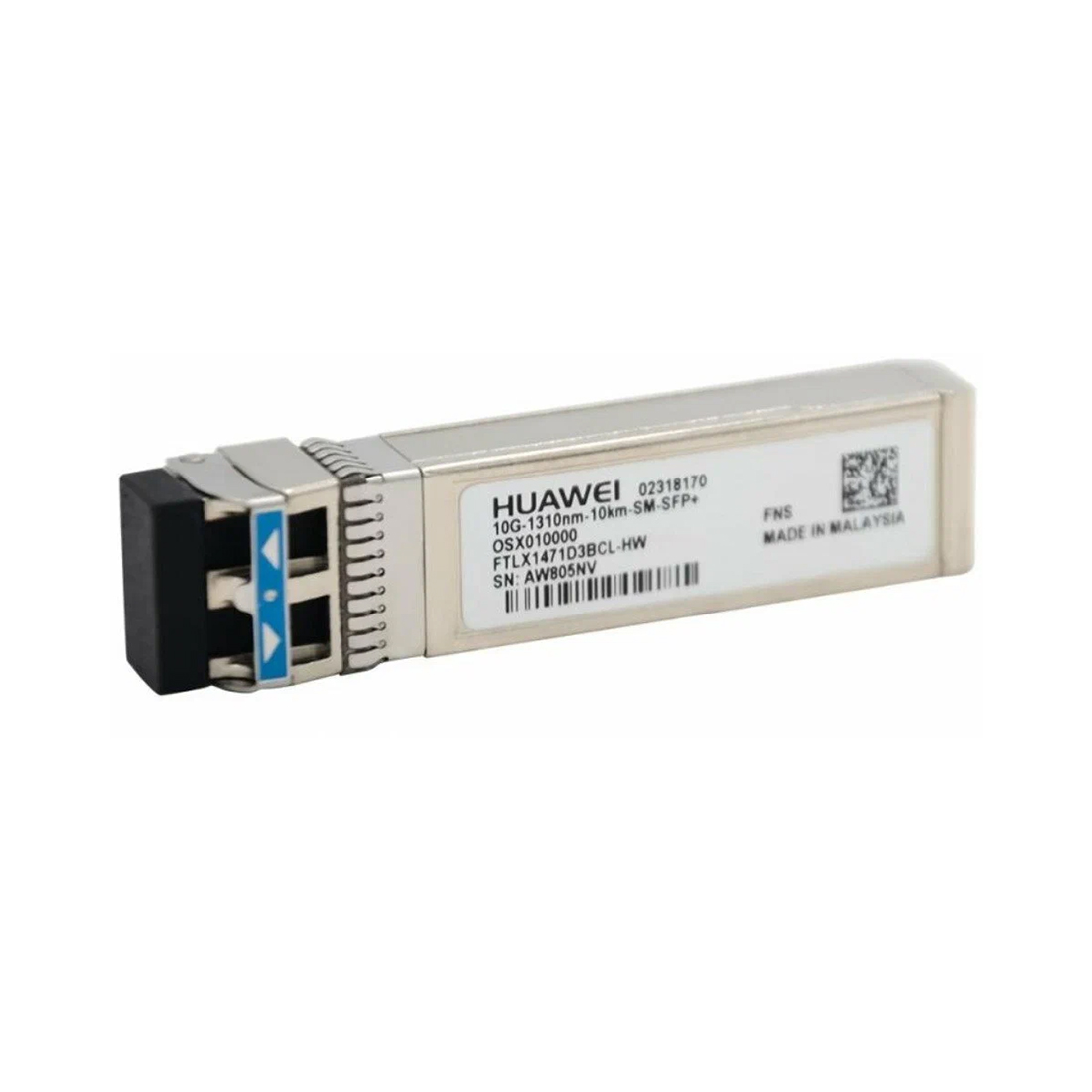Трансивер, Huawei, OSX010000, Расстояние передачи 10km, SFP+,10G,Single-mode Module, Рабочая длина волны 1310nm, Тип разъема LC