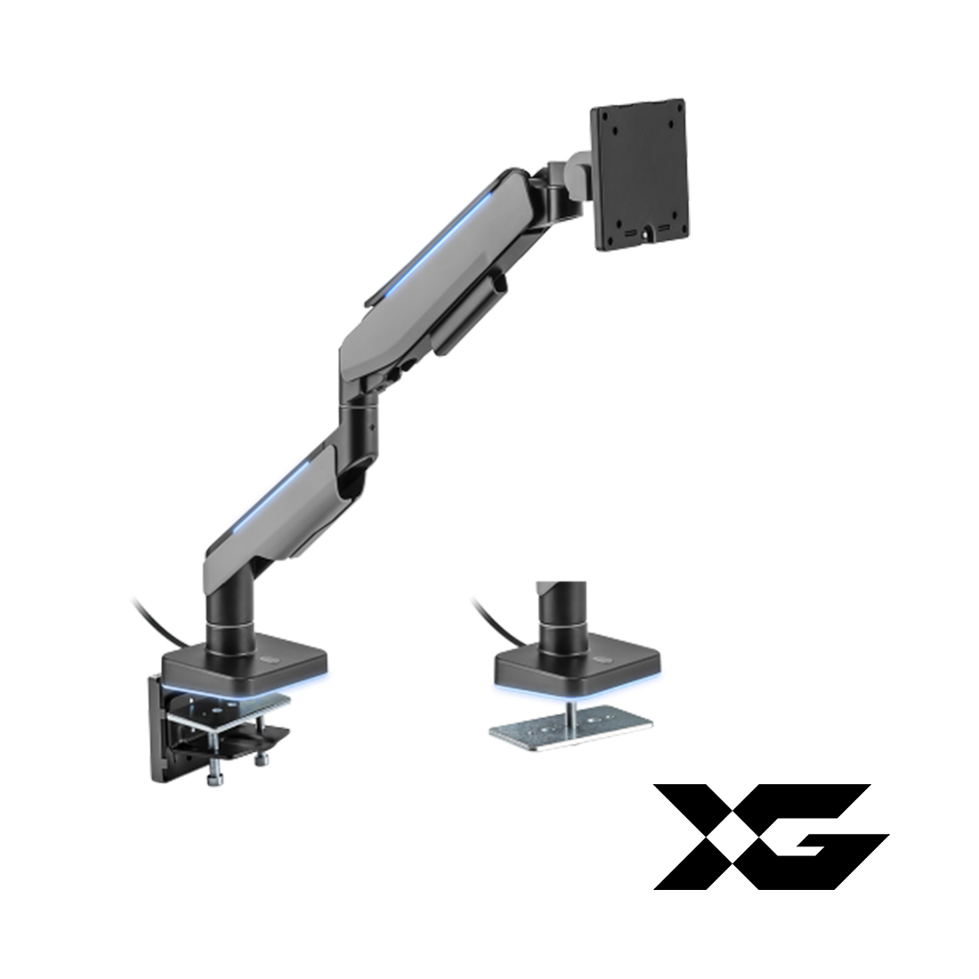 Настольный кронштейн с газлифтом XG MGG-1749 серый для мониторов 17"-49"