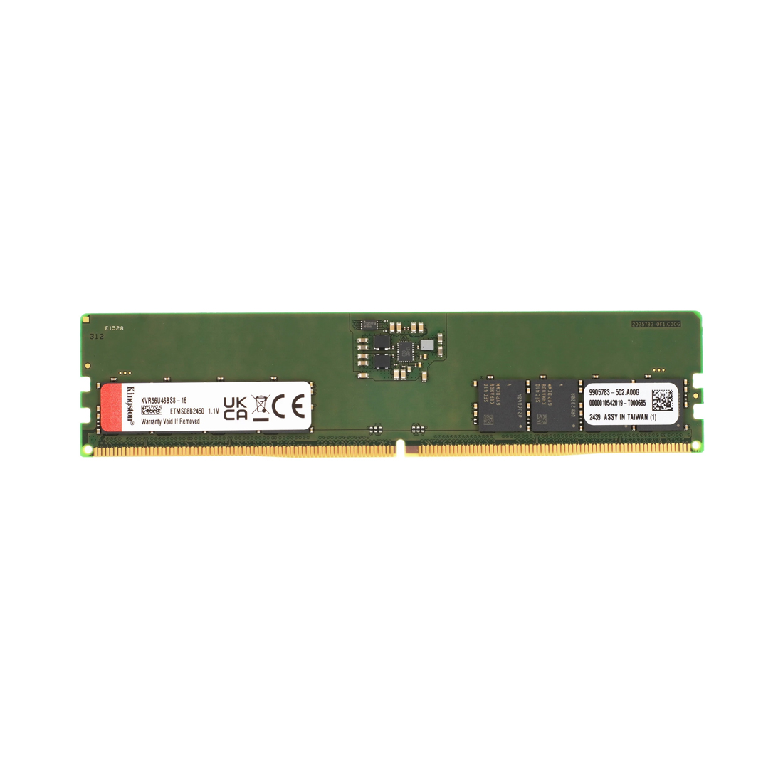 Модуль памяти, Kingston, KVR56U46BS8-16, DDR5, 16GB, DIMM <PC5-44800/5600MHz>