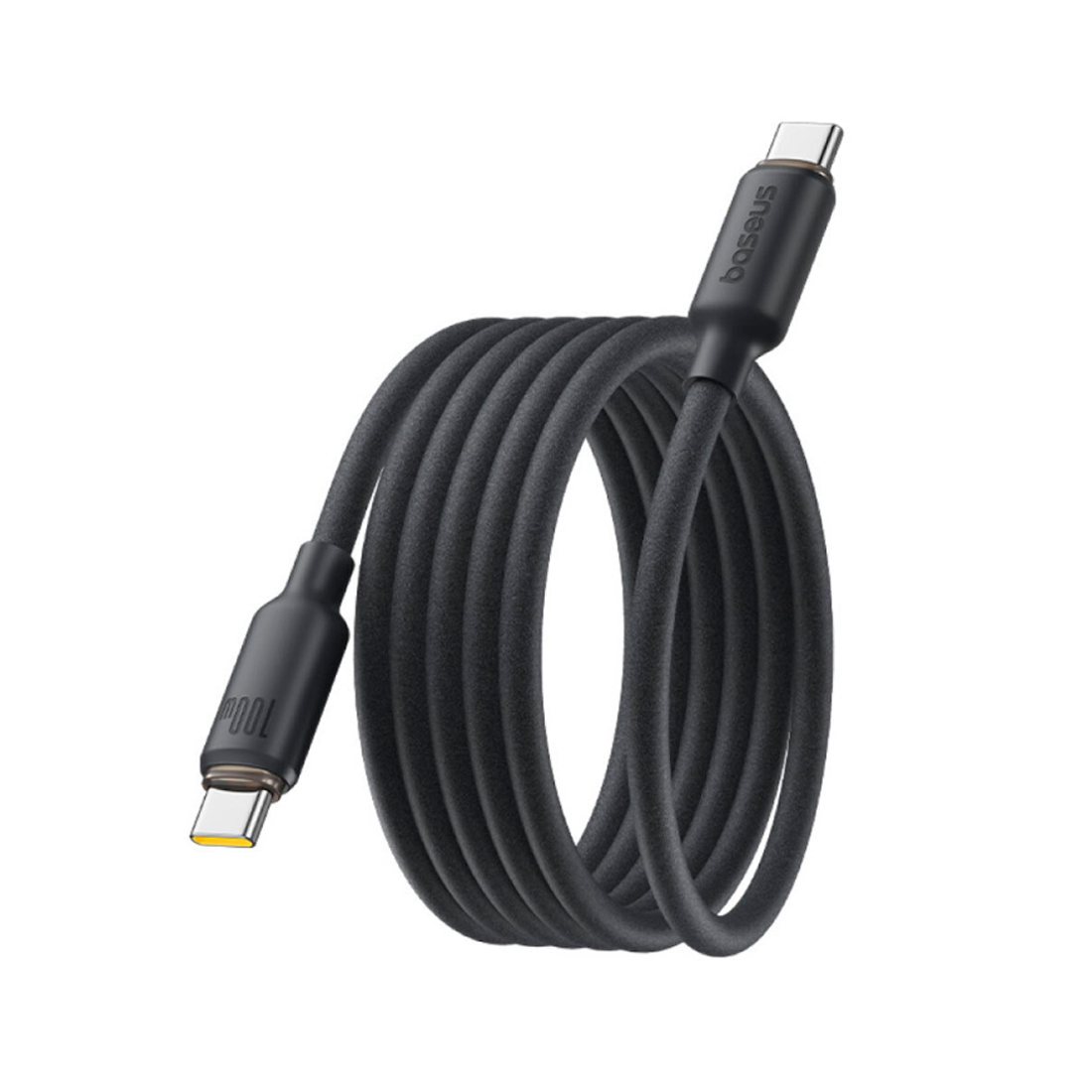 Интерфейсный кабель, Baseus, Foamed Silicone Pro Magnetic (E0426D00), USB-C to USB-C 100W, 1m Черный