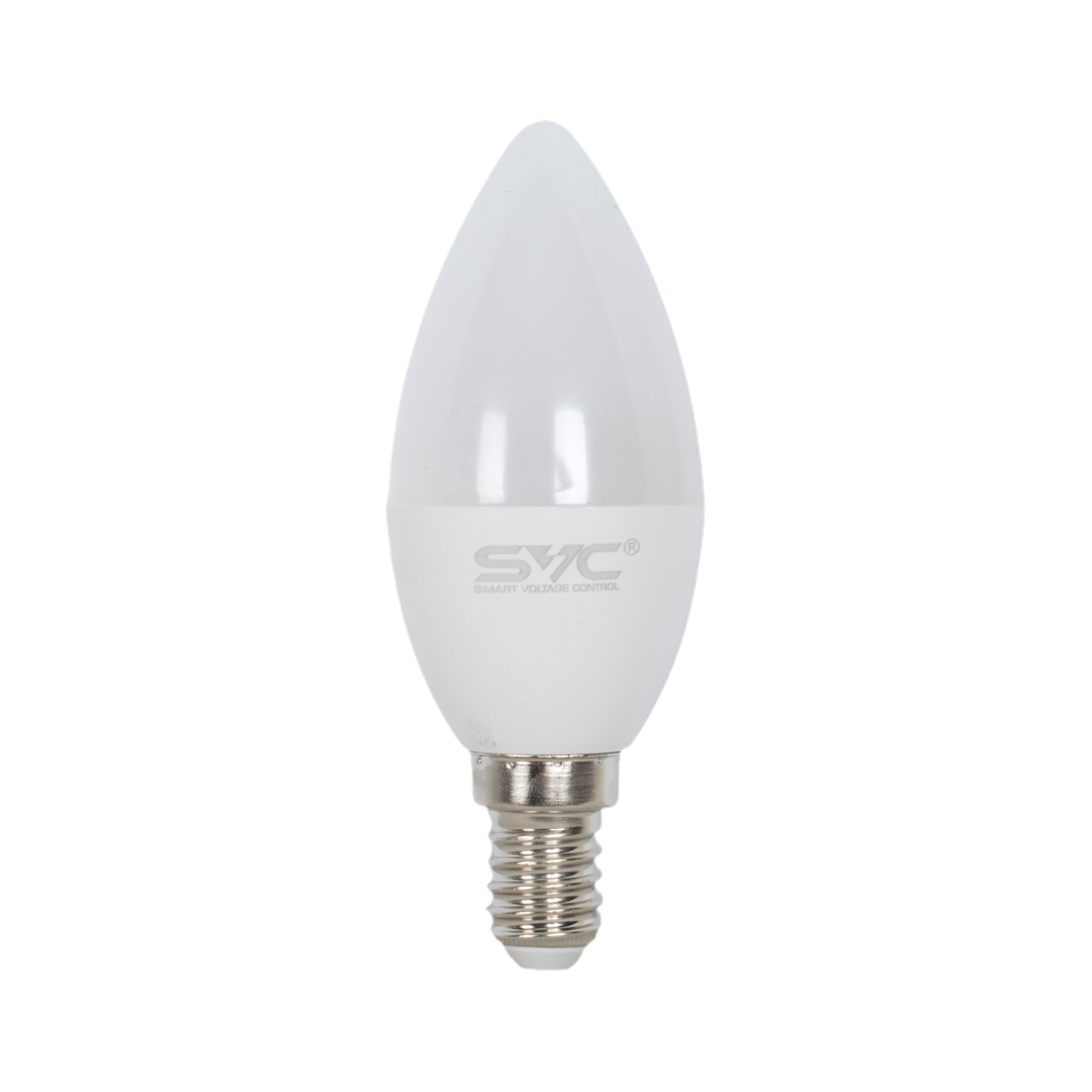 Лампа светодиодная, SVC, LED C35-7W-E14-4000K, Свеча, Мощность 7Вт, Тип колбы C35, Цвет. температура 4000K, Цоколь E14, Нейтральный