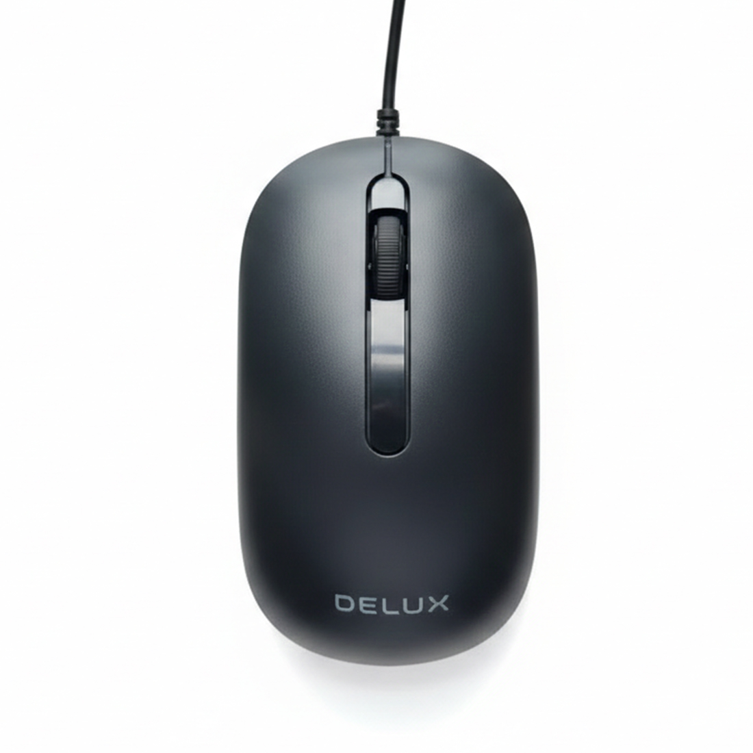 Компьютерная мышь, Delux, M232BU, Оптическая, USB, 1000dpi, Длина провода 1,6 м, Чёрная