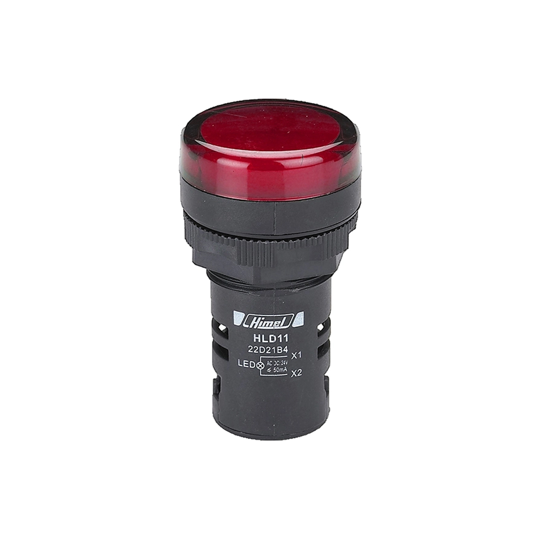 Сигнальная лампа, Himel, HLD1222PDR, 22мм AC/DC 24В красная