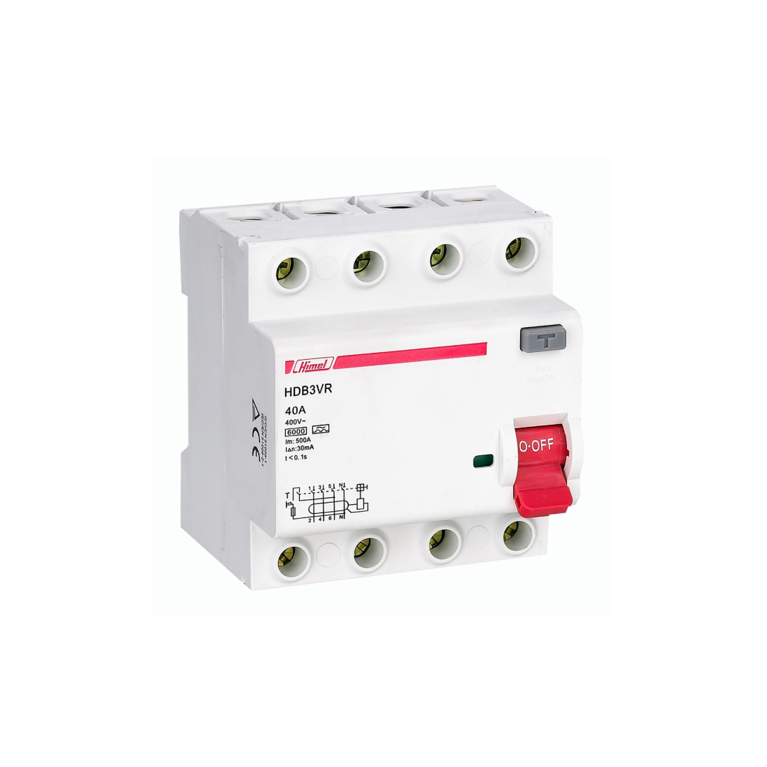 ВДТ, Himel, HDB3VR440SC, HDB3LE 4Р 40А 30мА тип AC 6кА