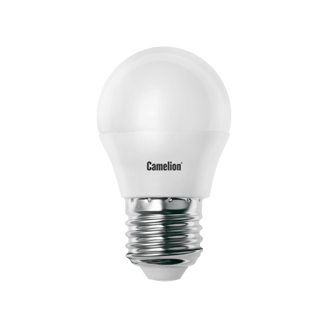 Эл. лампа светодиодная, Camelion, LED7-G45/845/E27, Мощность 7Вт, Тип колбы G45, Цвет. температура 4500К, Цоколь E27, Холодный