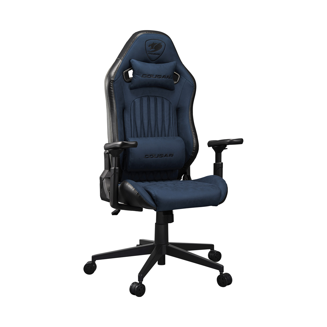 Игровое компьютерное кресло, Cougar, Explore Navy Blue F, Искусственная кожа PU AIR, (Ш)57*(Г)53*(В)129,5 (137) см, Синий
