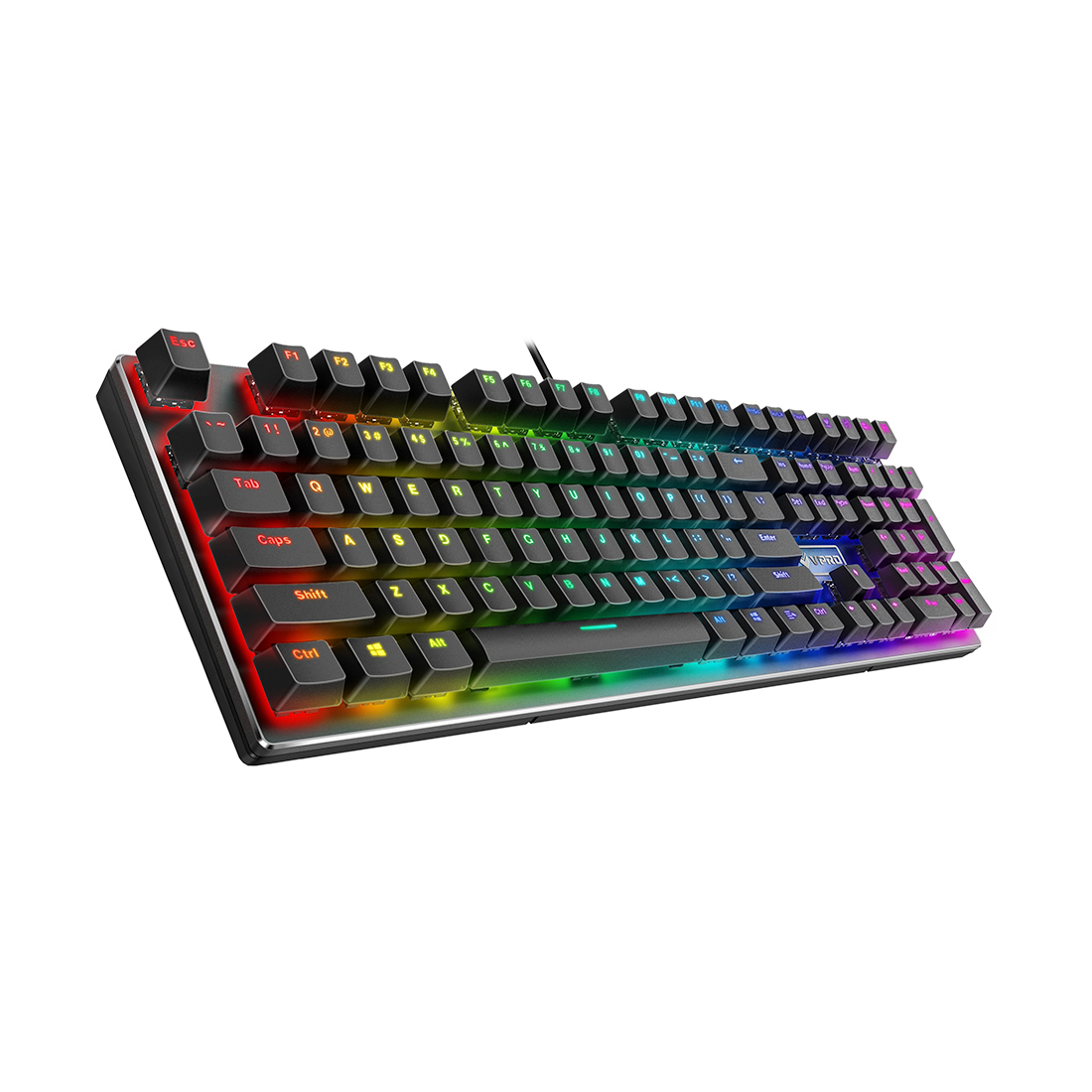 Клавиатура, Rapoo, V700RGB, Игровая, USB, Кол-во стандартных клавиш 104, Длина кабеля 1,8 метра, RGB, Анг/Рус, Чёрный