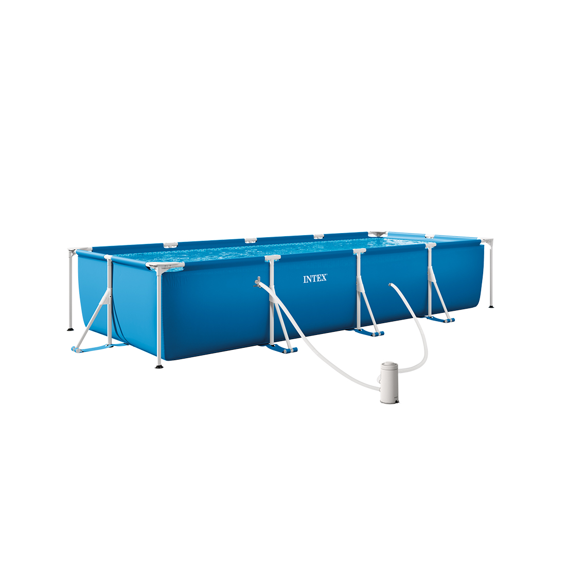 Каркасный бассейн Rectangular Frame 450 x 220 х 84 см, INTEX