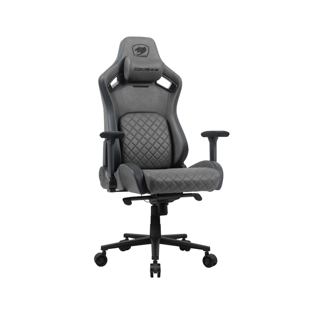 Игровое компьютерное кресло, Cougar, Defensor S Jet Gray F, Искусственная кожа PU AIR, (Ш)57*(Г)53*(В)129,5 (137) см, Серый