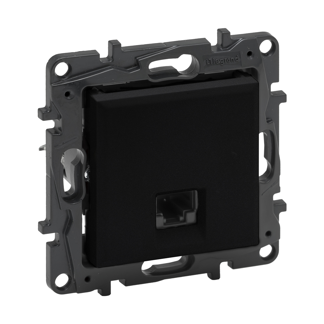 Информационная розетка одинарная Legrand Niloe Step 863563 RJ45 Кат.6 UTP Чёрный